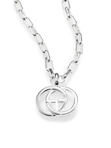 gucci single g sterling silver nexklace|925 sterling silver g necklace.